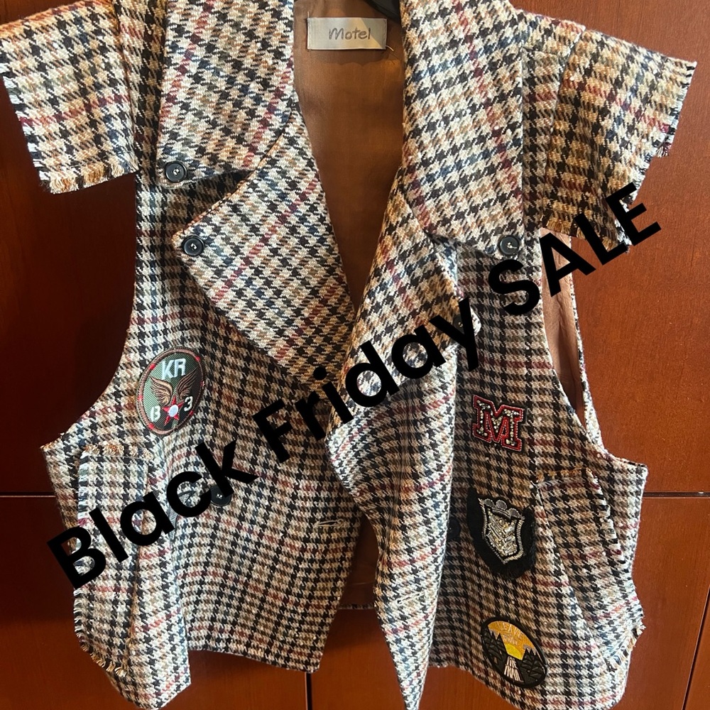 Motel Rocks Multicolor Checkered Vest - Picture 10 of 10